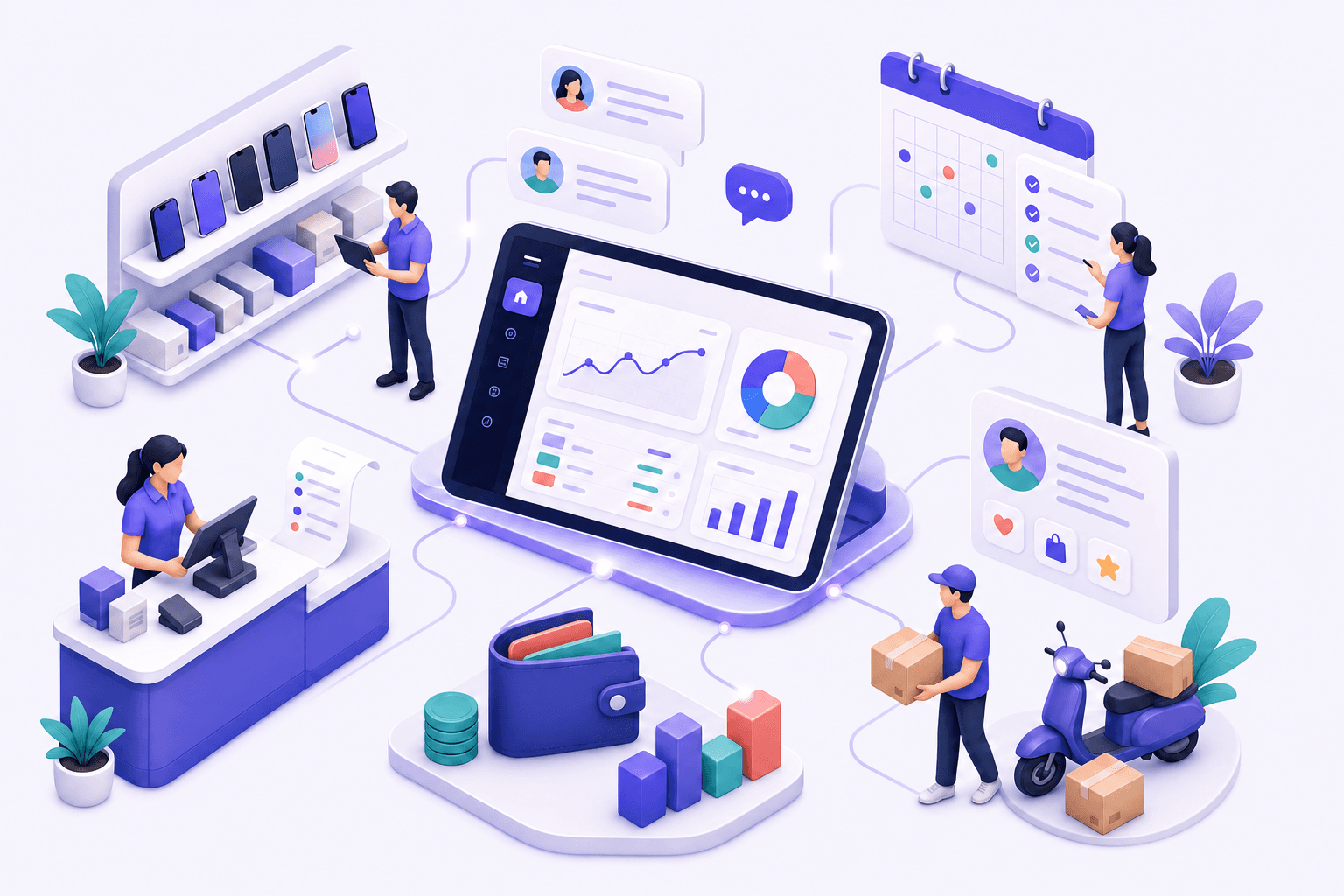 Ekosistem operasional CONNECT.IND yang saling terhubung